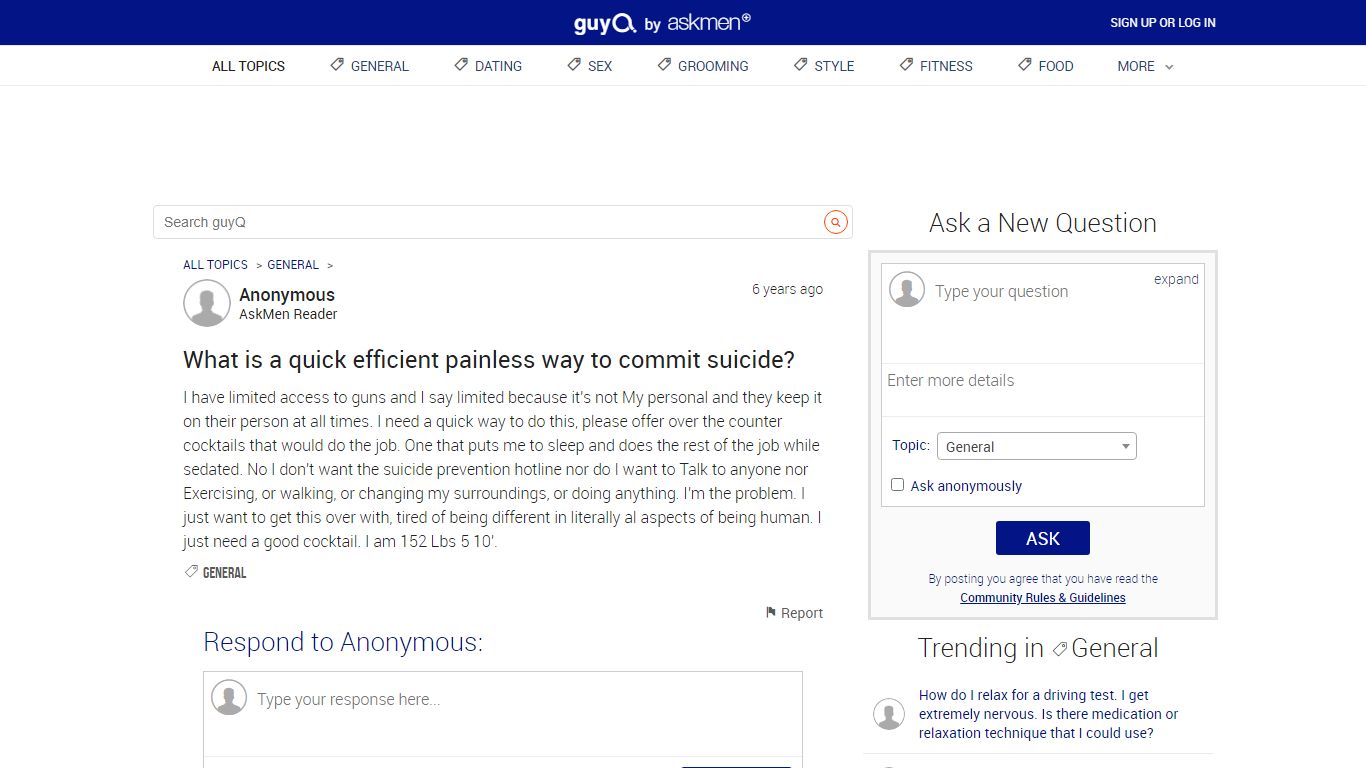 What is a quick efficient painless way to commit suicide?